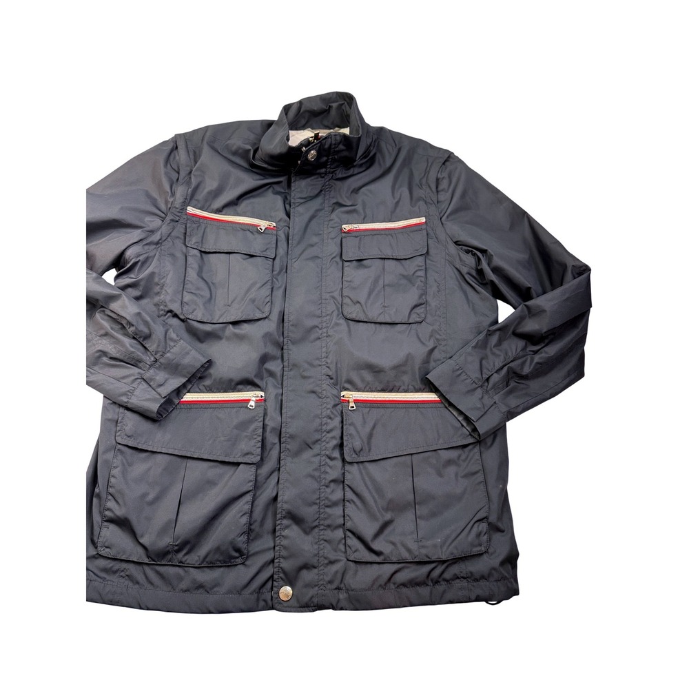 Paul & Shark Yachting Men XL Navy Blue Utility Field Jacket Mesh Lined Cargo Y2k